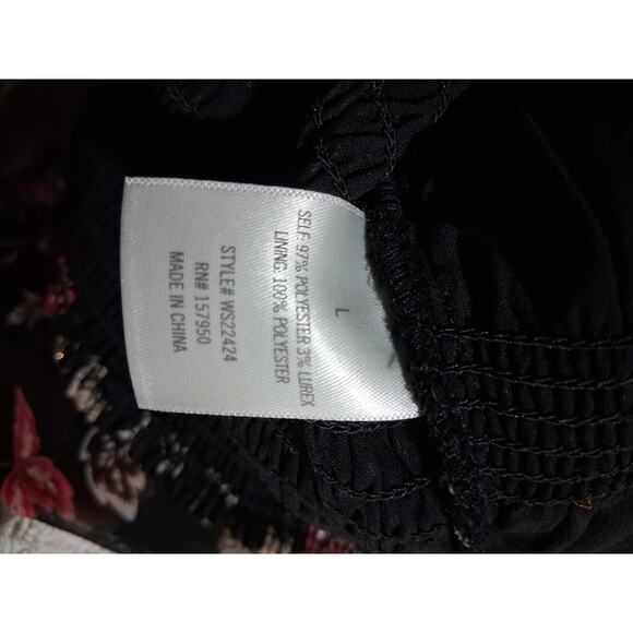 Mi Ami Smocked whimsical Fairycore Womens size Large Romantic Sheer Metallic Top - Picture 12 of 13